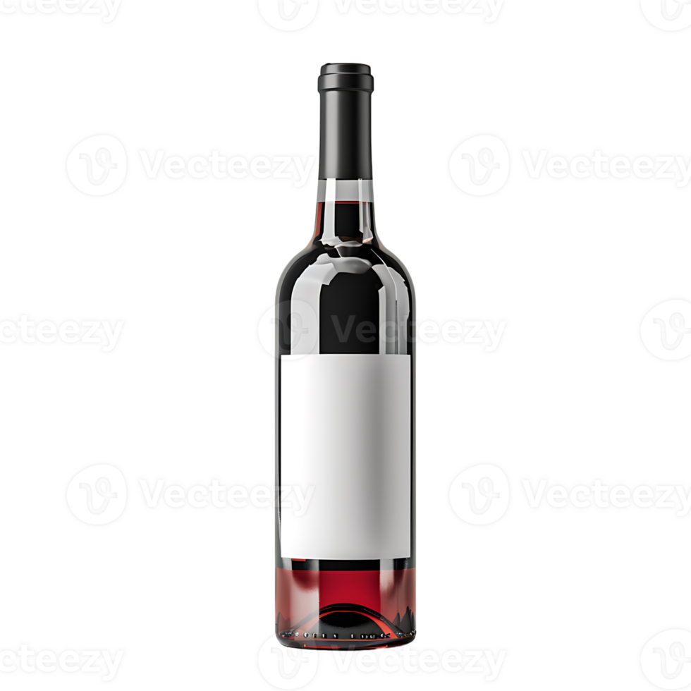 Wine bottle on isolated transparent background png