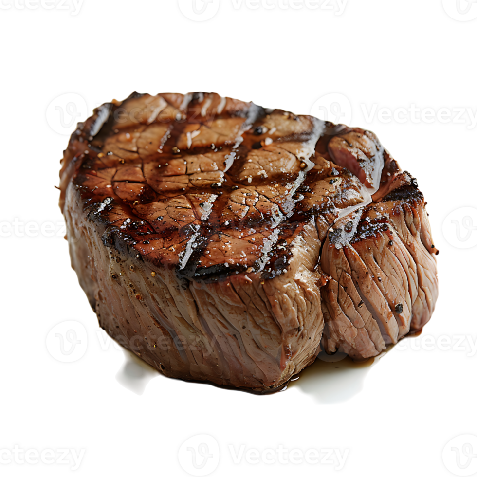 Tasty grilled beef fillet steak on isolated transparent background png