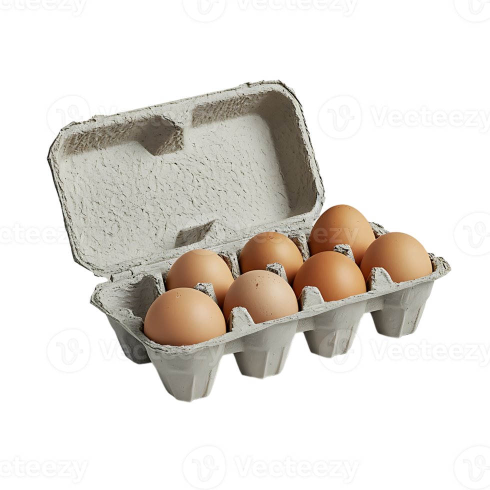 Egg carton on isolated transparent background png
