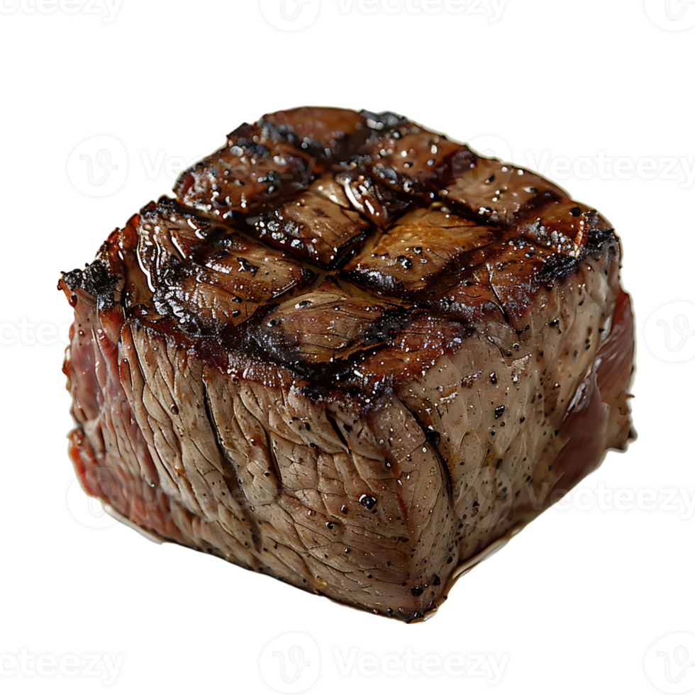Tasty grilled beef fillet steak on isolated transparent background png
