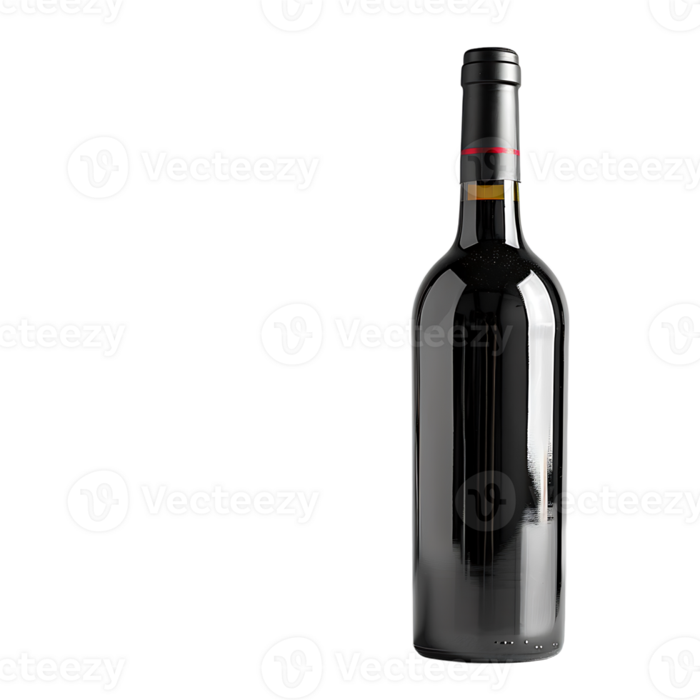 Wine bottle on isolated transparent background png
