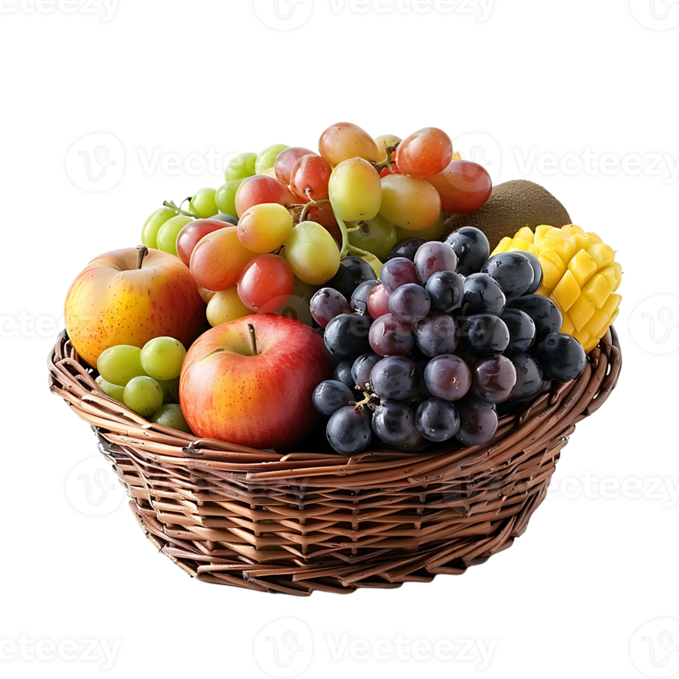 Fruit Basket on transparent Background png