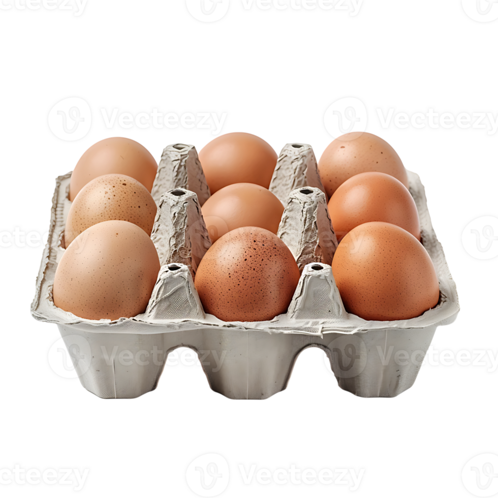 Egg carton on isolated transparent background png