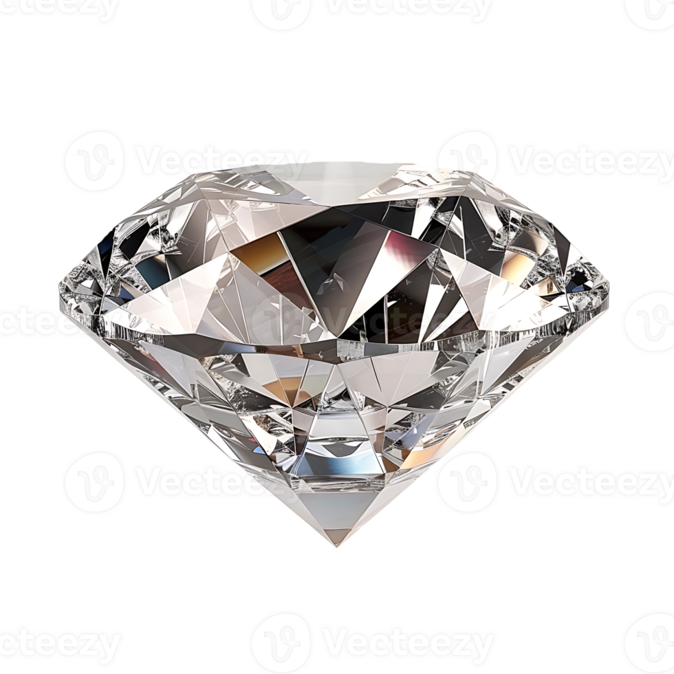 Beautiful diamond on isolated transparent background png