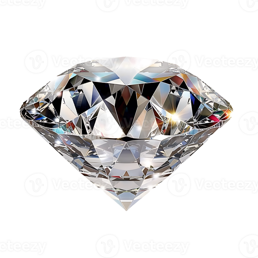 Beautiful diamond on isolated transparent background png