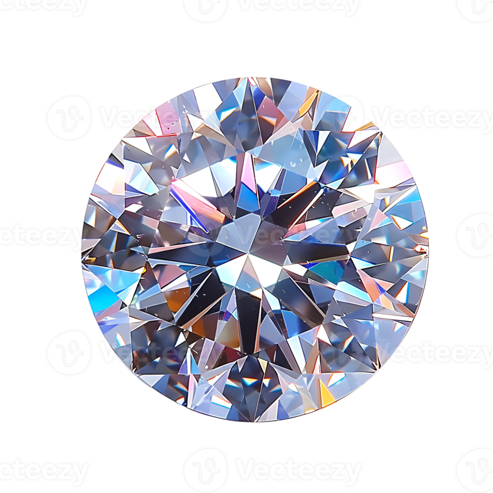 Beautiful diamond on isolated transparent background png