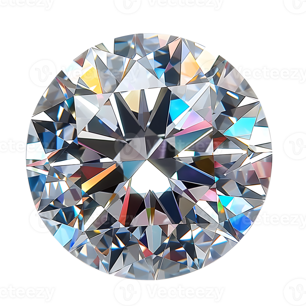 Beautiful diamond on isolated transparent background png
