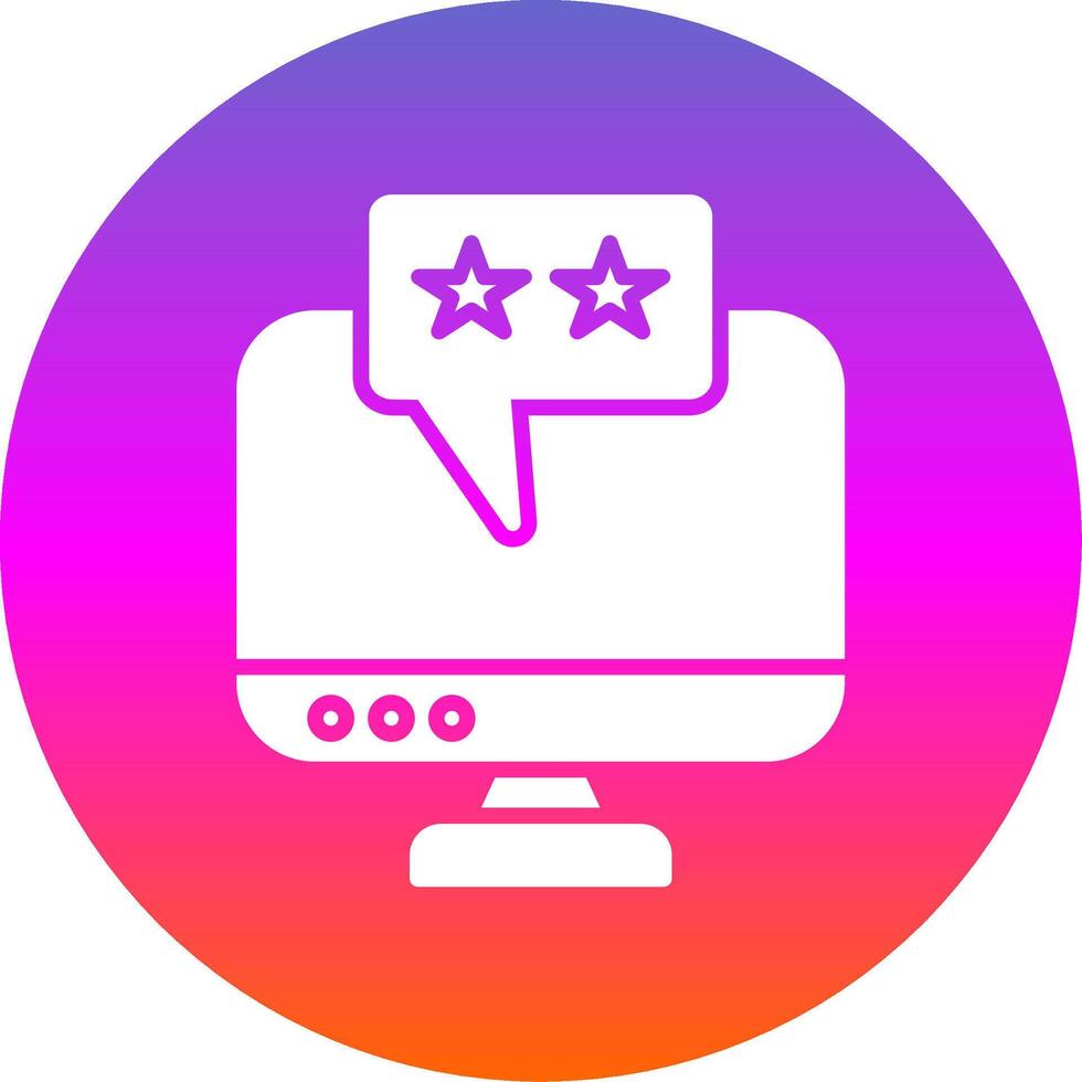 Feedback Glyph Gradient Circle Icon Design vector