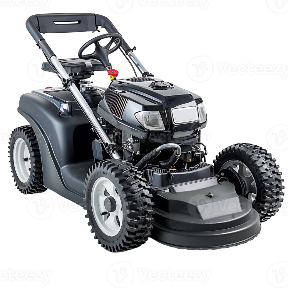 Lawn mower on isolated transparent background png