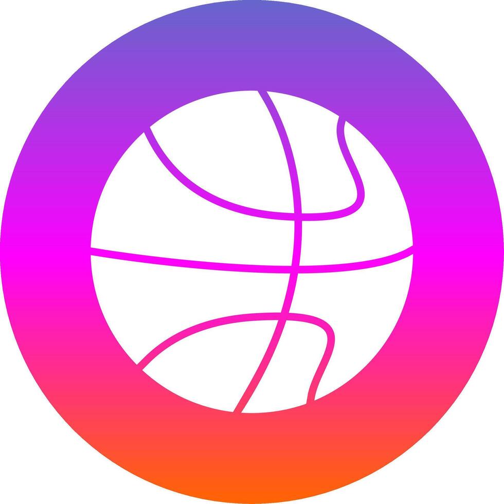 Basketball Glyph Gradient Circle Icon Design vector