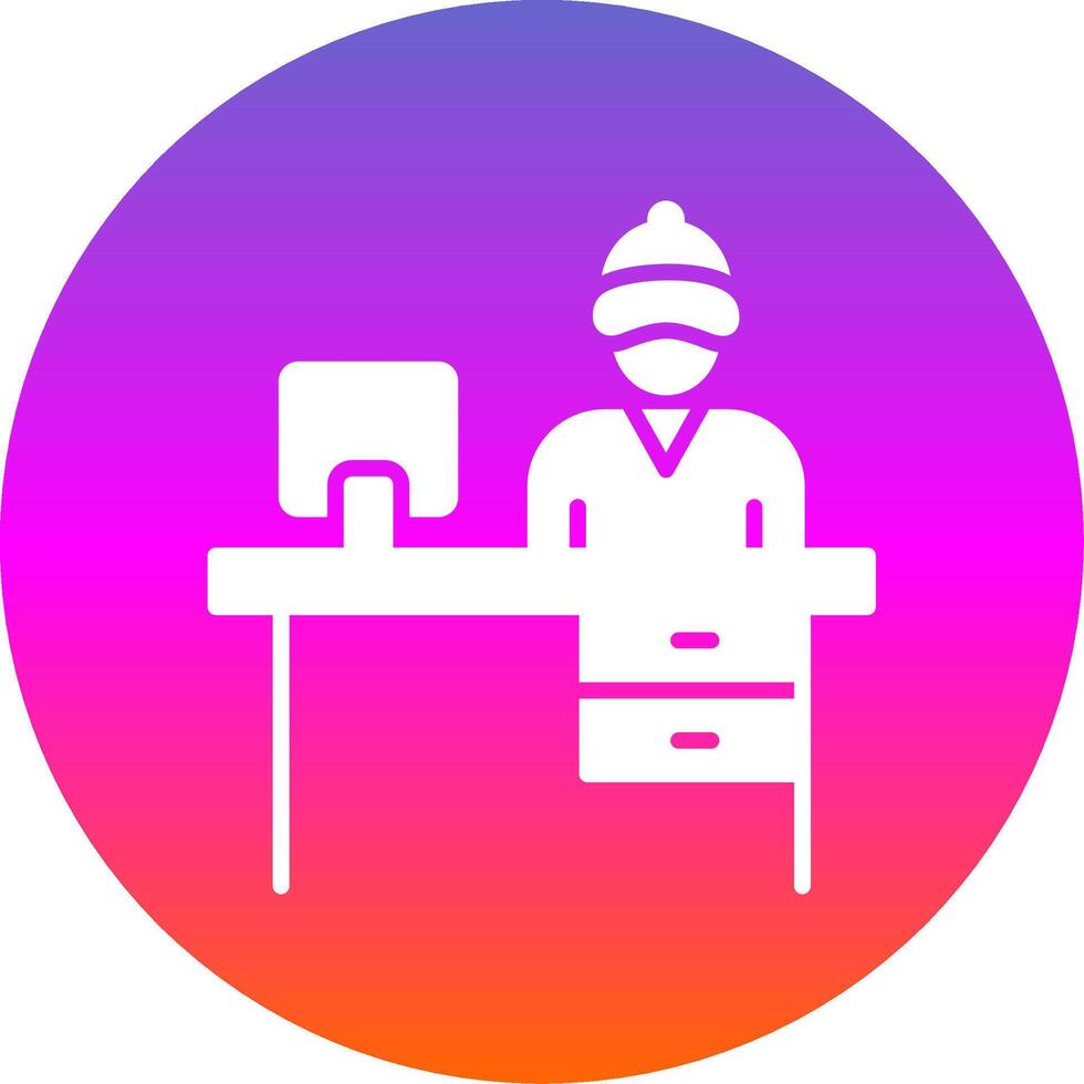 Office Glyph Gradient Circle Icon Design vector