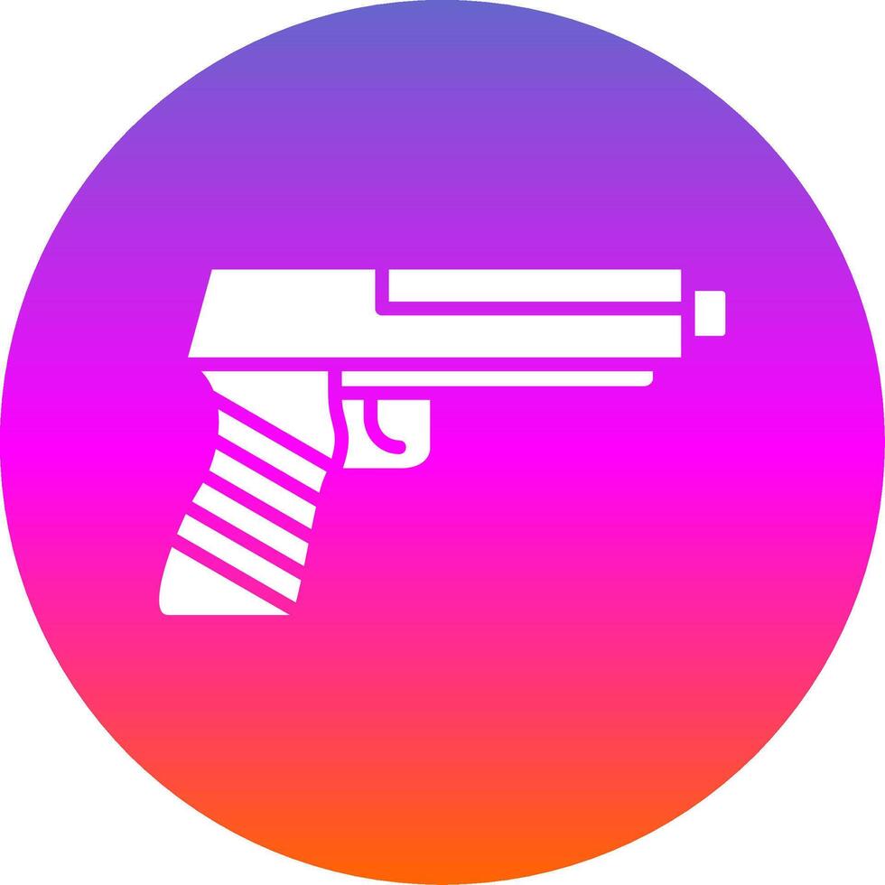 Gun Glyph Gradient Circle Icon Design vector