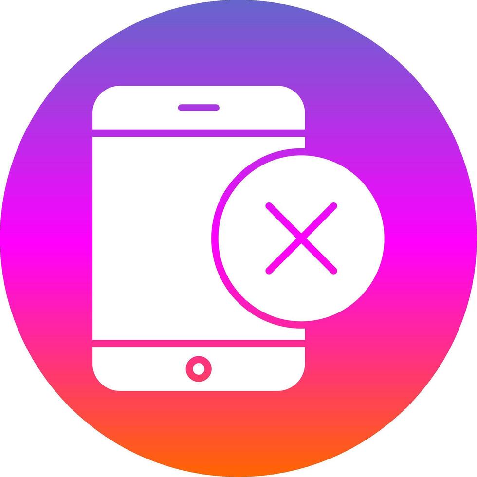 Smartphone Glyph Gradient Circle Icon Design vector