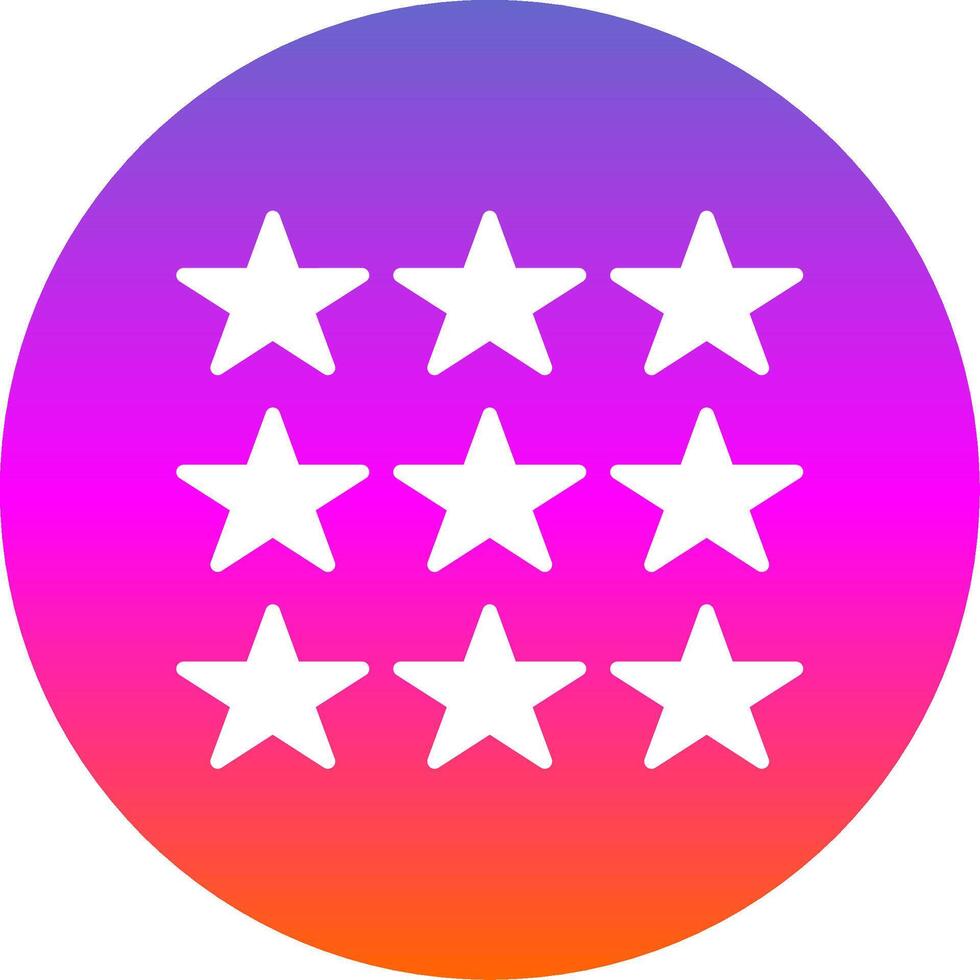 Stars Glyph Gradient Circle Icon Design vector