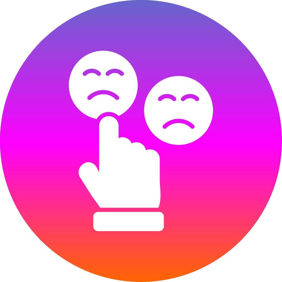 Customer Satisfaction Glyph Gradient Circle Icon Design vector