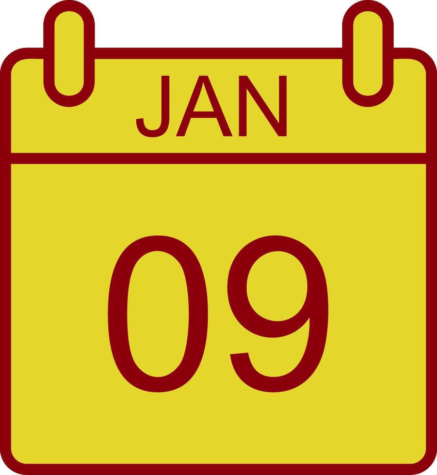 January Vintage Icon Design vector