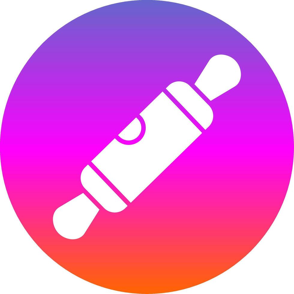 Rolling Pin Glyph Gradient Circle Icon Design vector