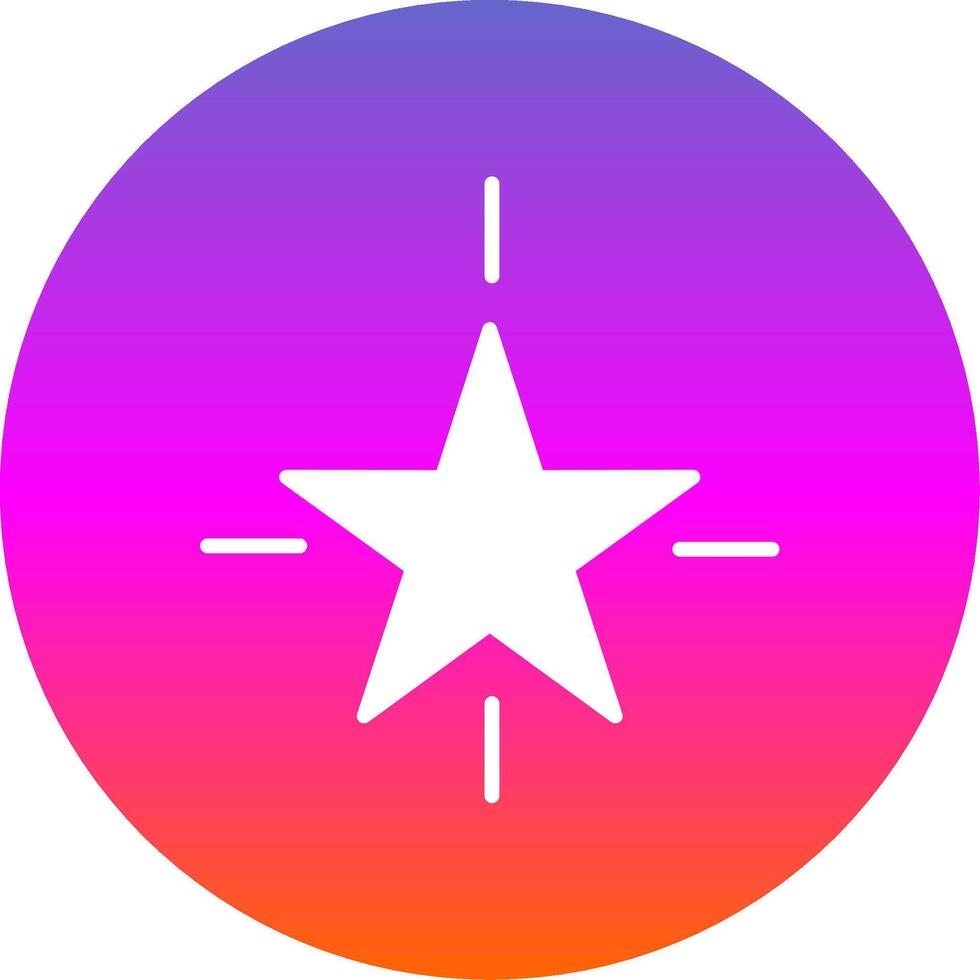 Star Glyph Gradient Circle Icon Design vector