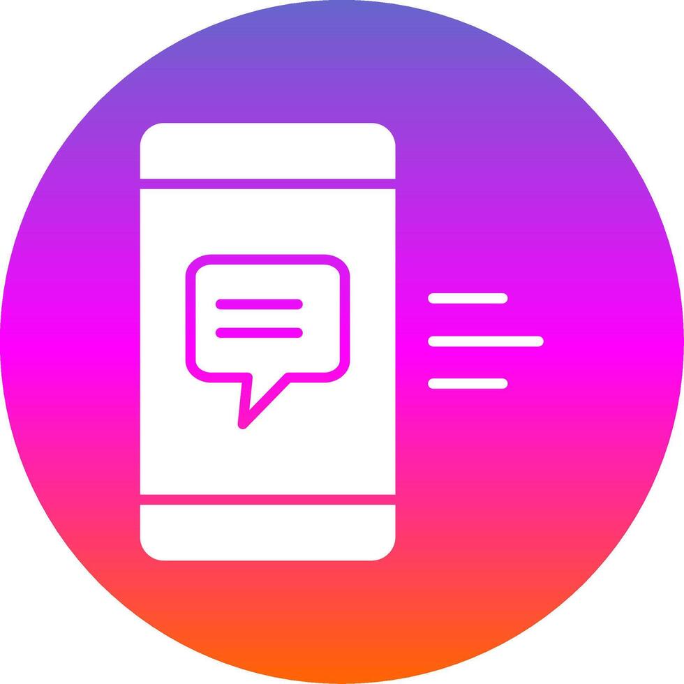 Mobile App Glyph Gradient Circle Icon Design vector