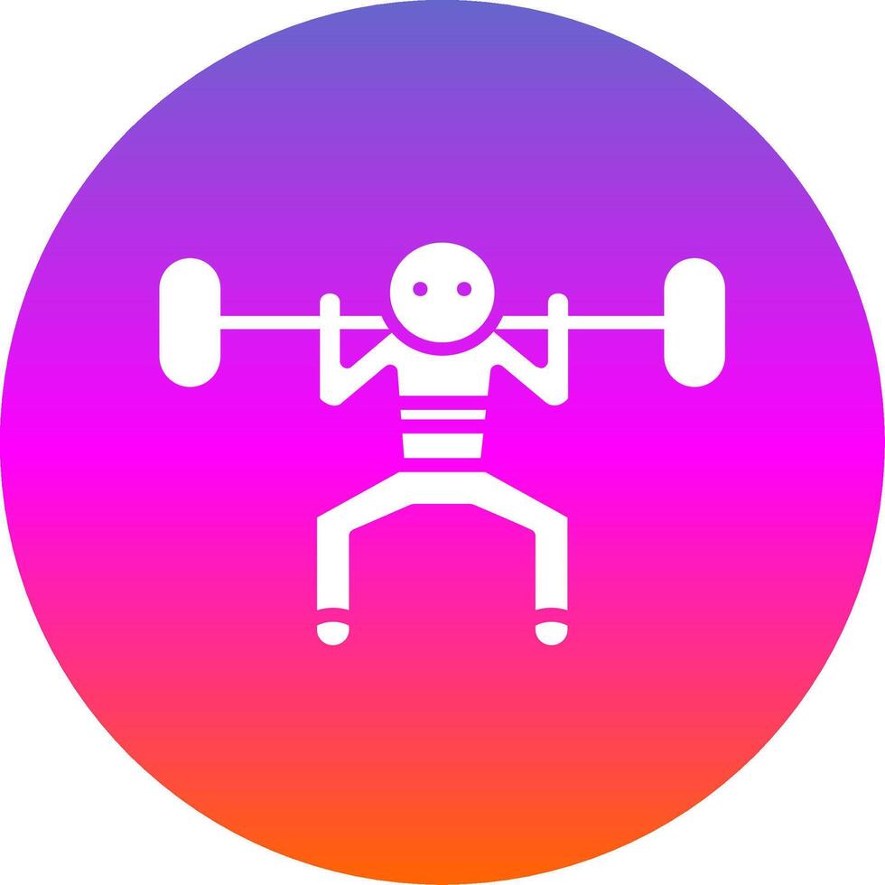 Workout Glyph Gradient Circle Icon Design vector