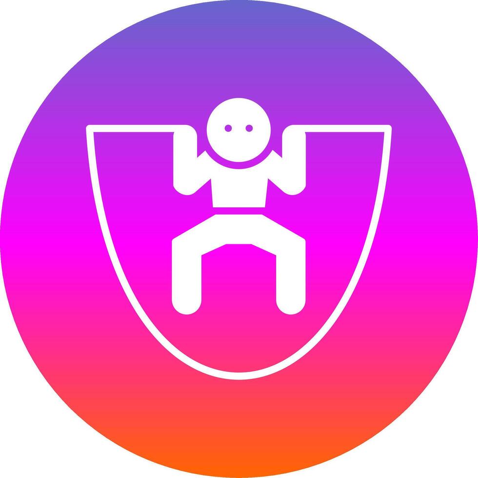 Skipping Glyph Gradient Circle Icon Design vector