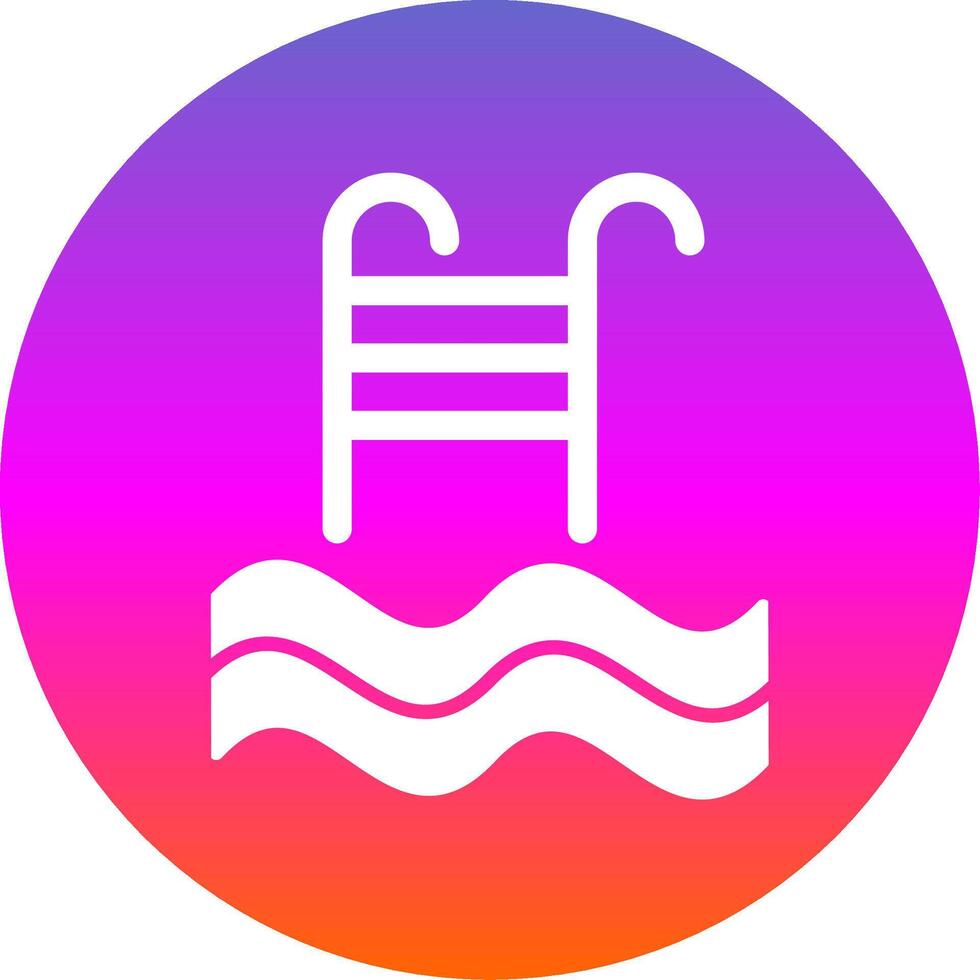 Swimming Pool Glyph Gradient Circle Icon Design vector
