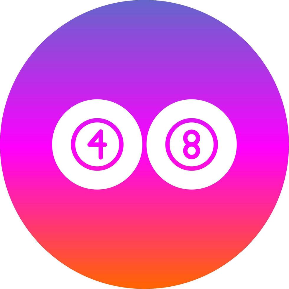 Billiard Ball Glyph Gradient Circle Icon Design vector