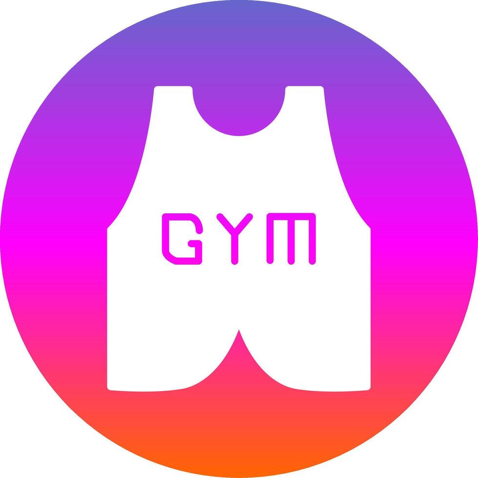 Vest Suit Glyph Gradient Circle Icon Design vector