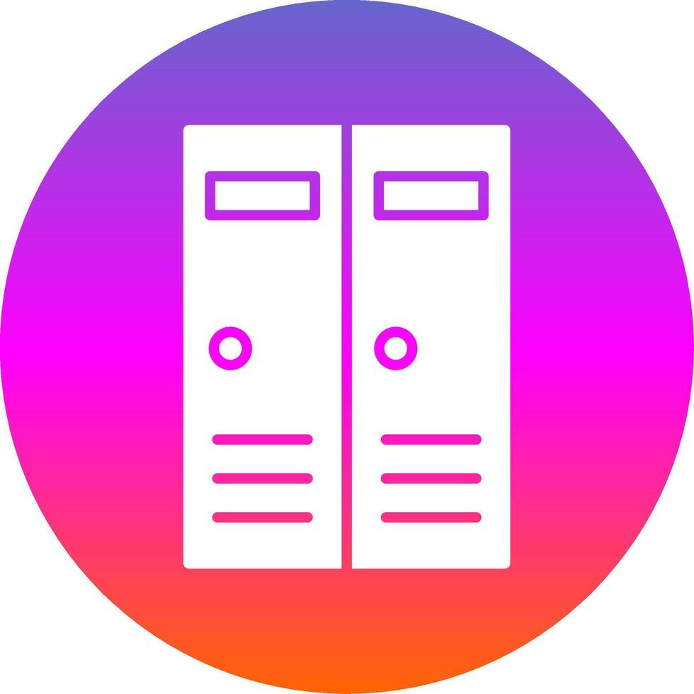 Lockers Glyph Gradient Circle Icon Design vector