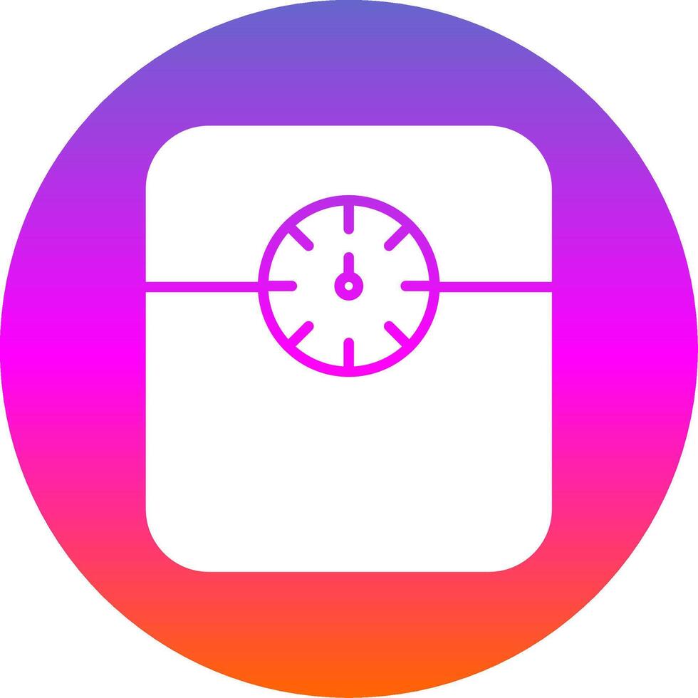 Weight Scale Glyph Gradient Circle Icon Design vector