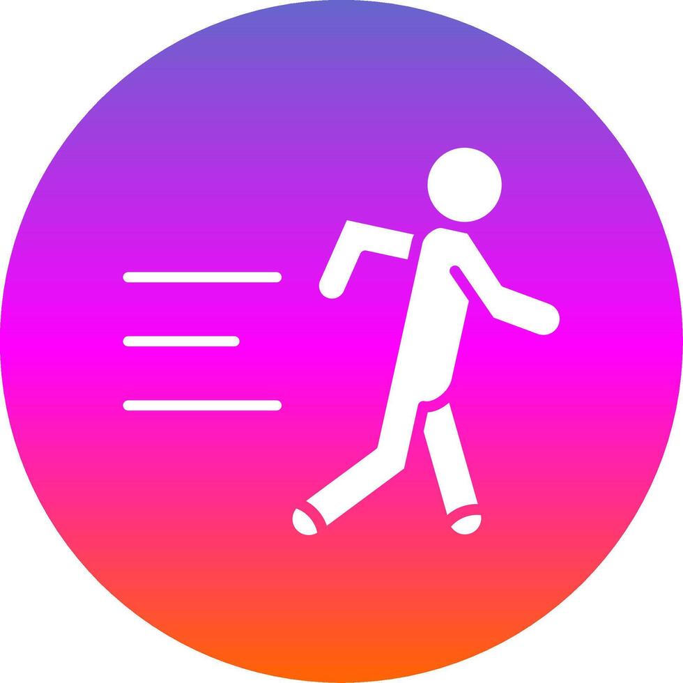 Jogging Glyph Gradient Circle Icon Design vector