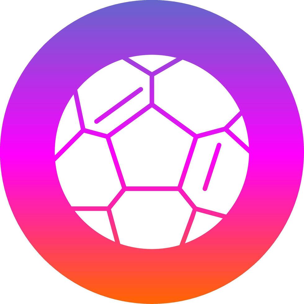 Football Glyph Gradient Circle Icon Design vector