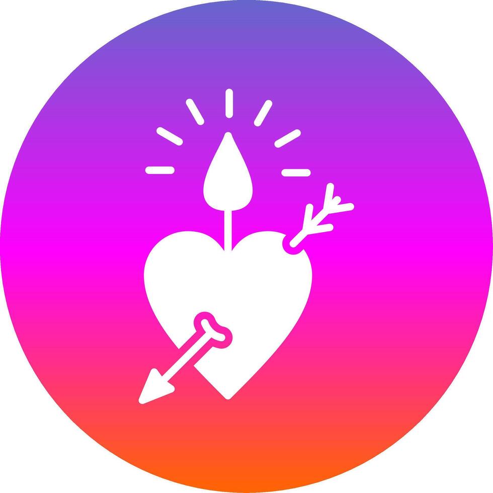Candle Glyph Gradient Circle Icon Design vector