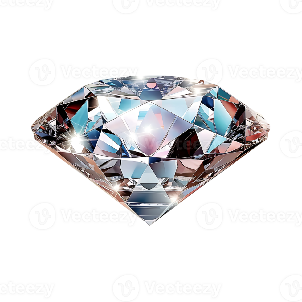 Beautiful diamond on isolated transparent background png