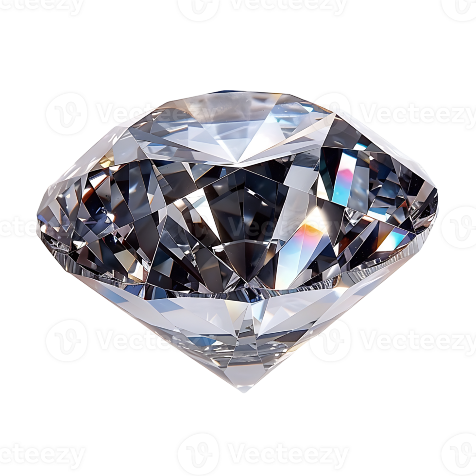 Beautiful diamond on isolated transparent background png