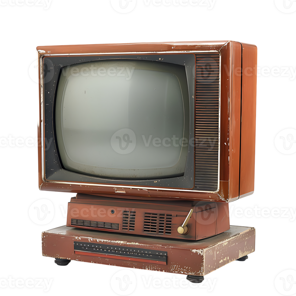 Television on isolated transparent background png