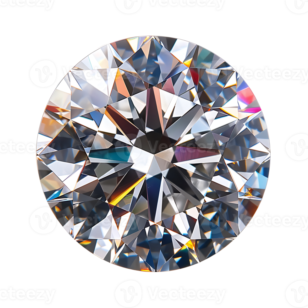 Beautiful diamond on isolated transparent background png