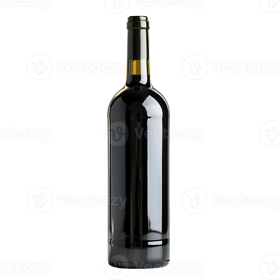 Wine bottle on isolated transparent background png