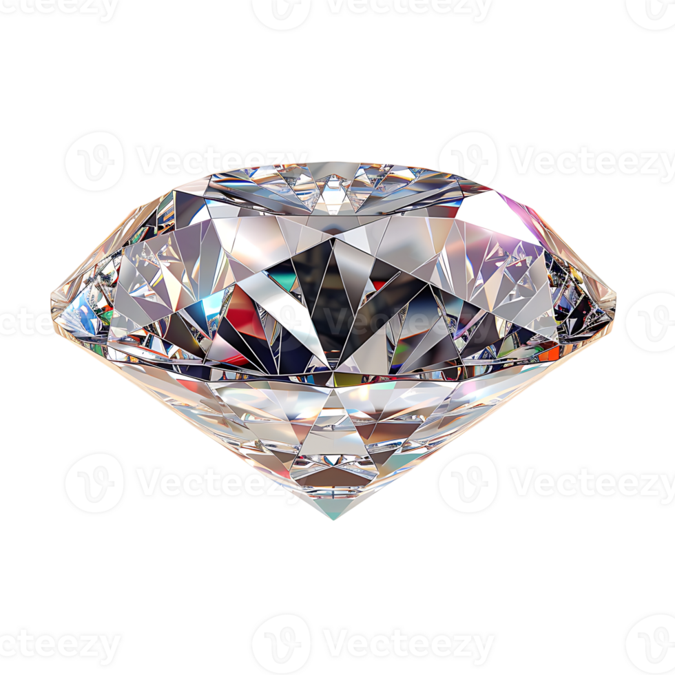 Beautiful diamond on isolated transparent background png