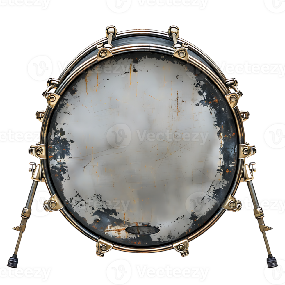 Bass drum on isolated transparent background png