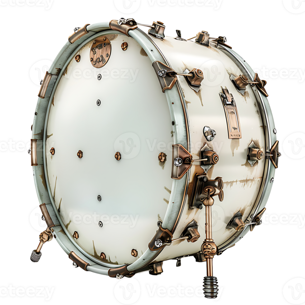 Bass drum on isolated transparent background png