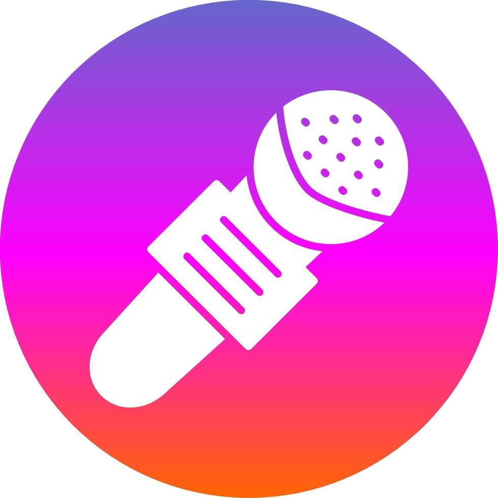 Mic Glyph Gradient Circle Icon Design vector