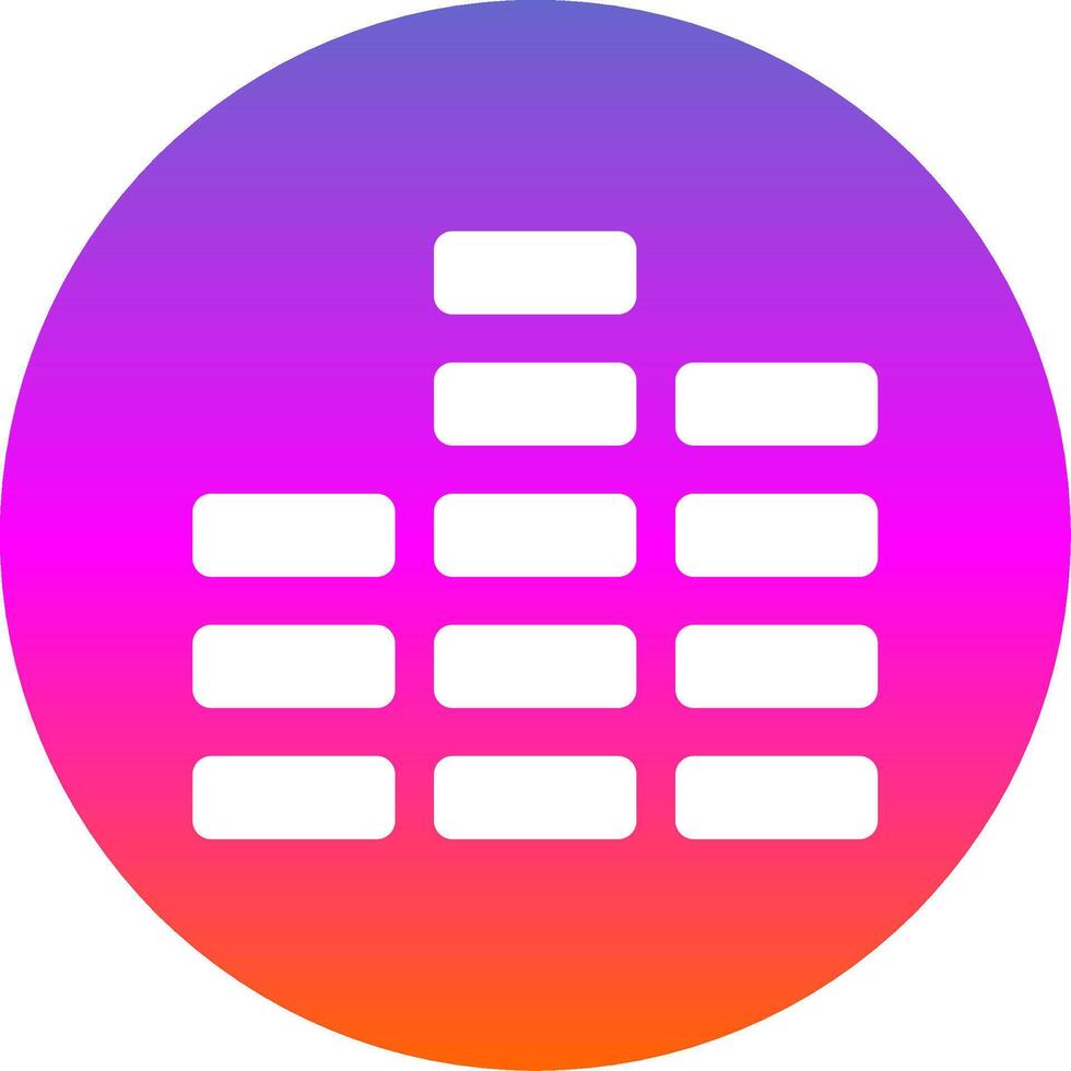 Music Bars Glyph Gradient Circle Icon Design vector
