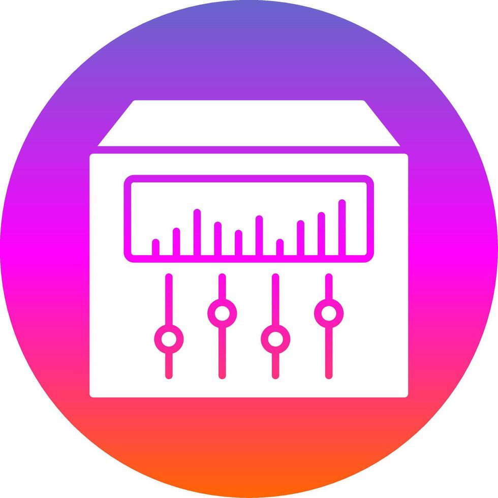Sound Mixer Glyph Gradient Circle Icon Design vector