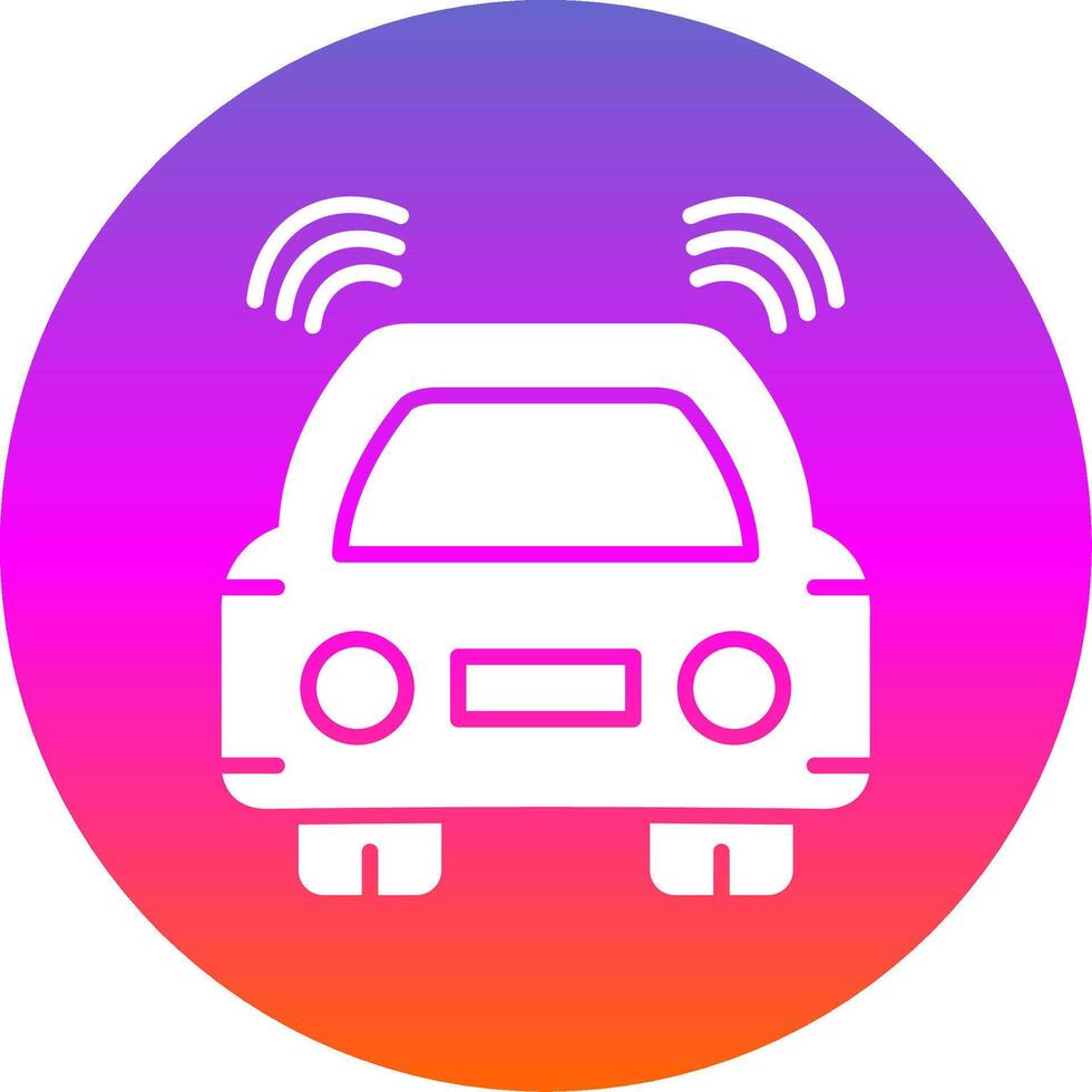 Car Glyph Gradient Circle Icon Design vector