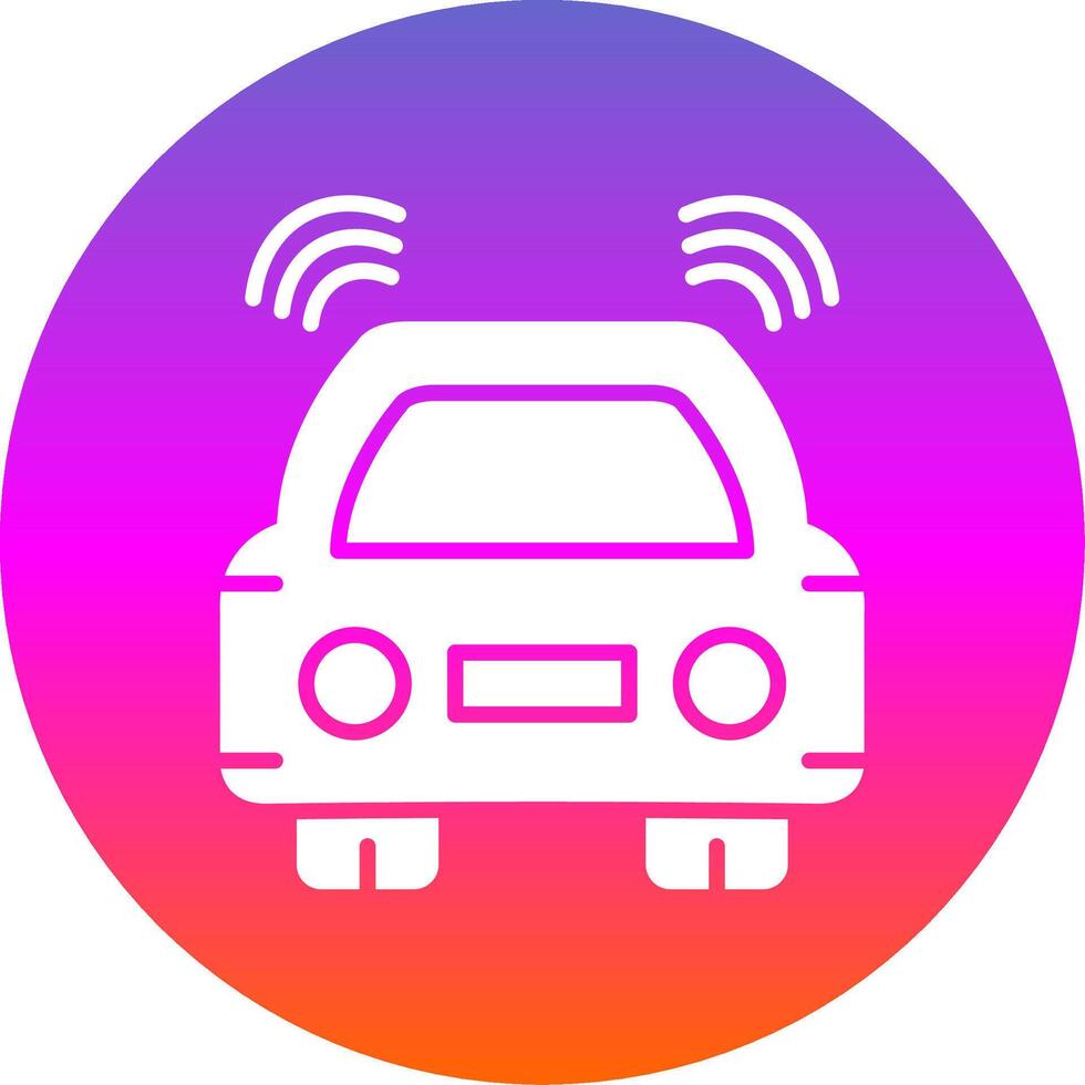 Car Glyph Gradient Circle Icon Design vector