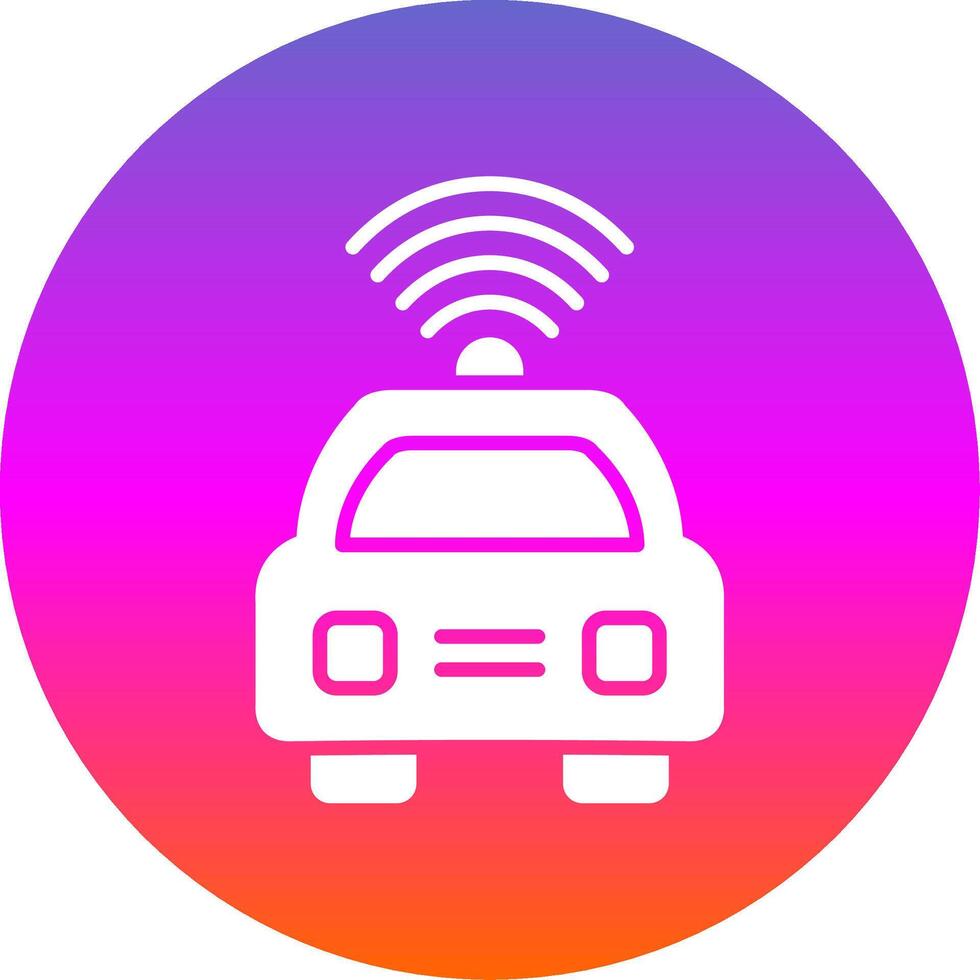 Car Glyph Gradient Circle Icon Design vector