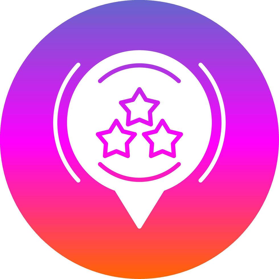 Star Glyph Gradient Circle Icon Design vector