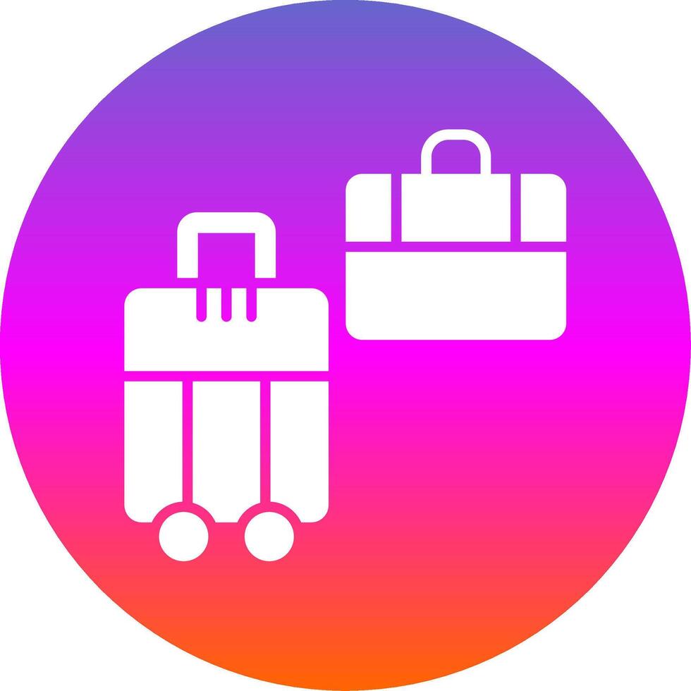 Bags Glyph Gradient Circle Icon Design vector