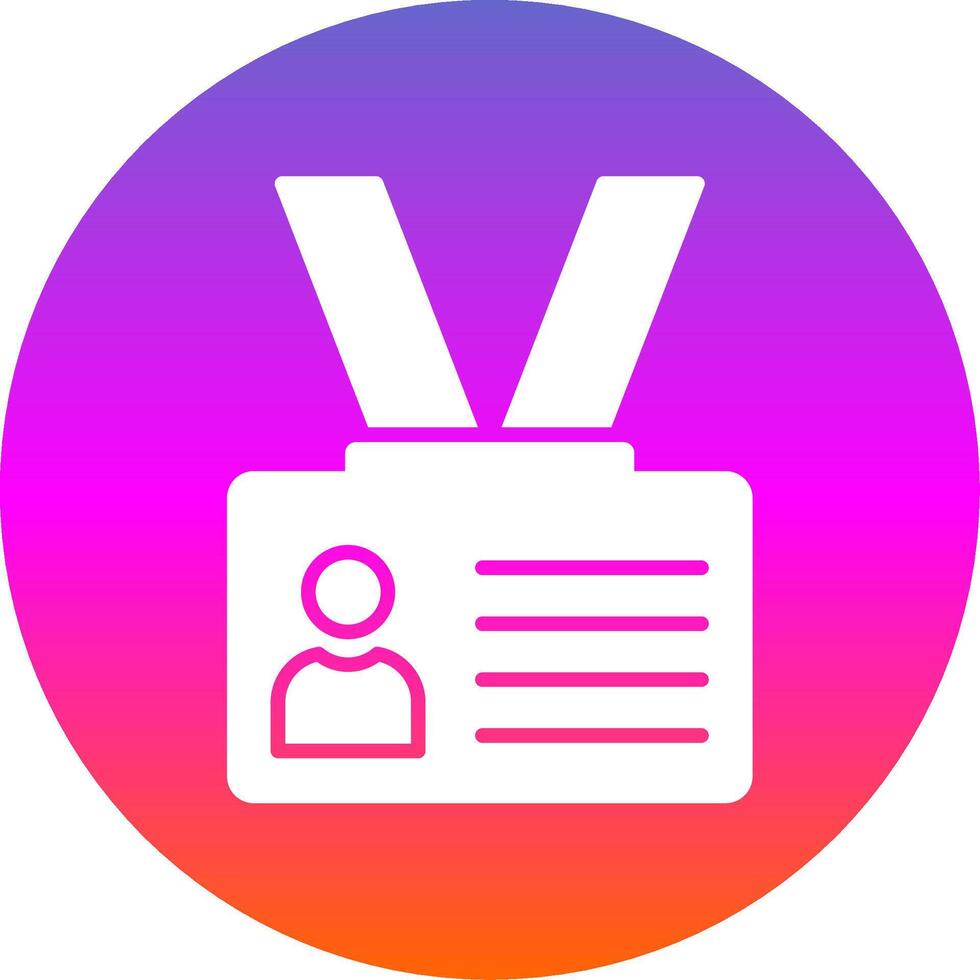 Identification Card Glyph Gradient Circle Icon Design vector